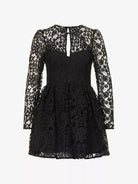 SELF-PORTRAIT Cut-out Flared-Hem Lace Mini Dark Coquette Romantic Dress - House Of Huntington