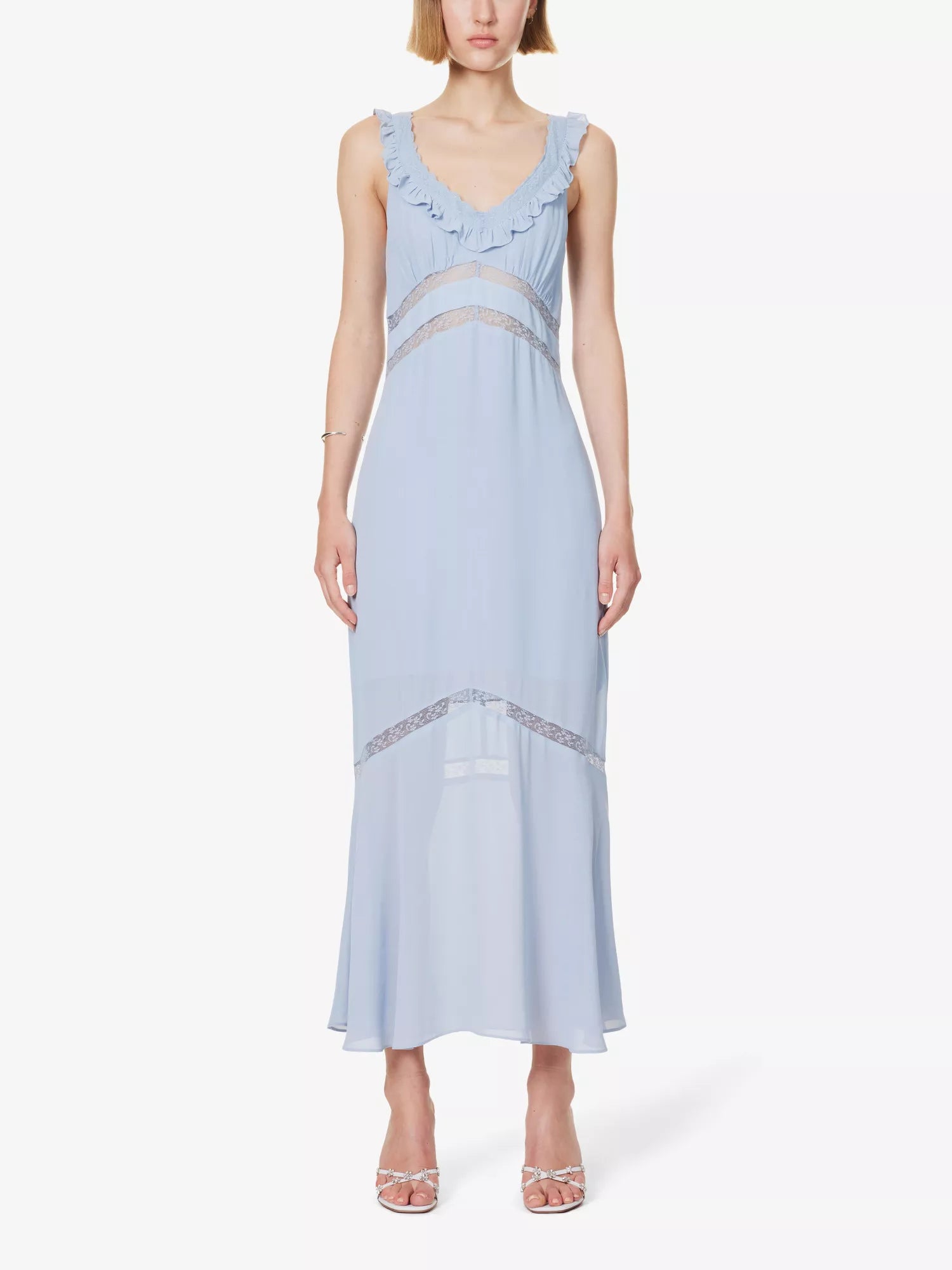 reformation blue lace dress Reformation Lela Dress Lace 0 in Blue