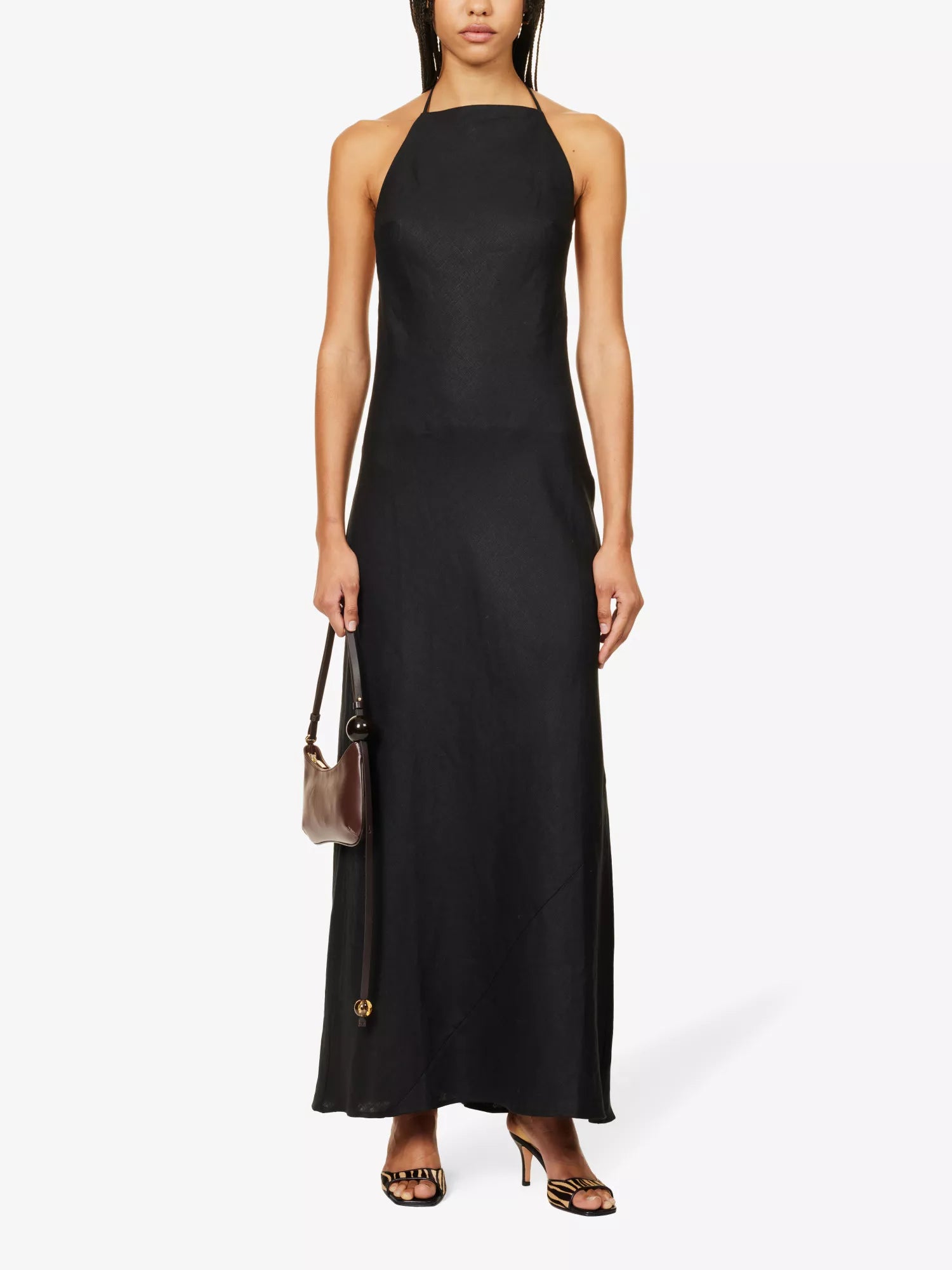 reformation floor length dress Reformation Zelie Silk Maxi Dress In Black - 70% Off