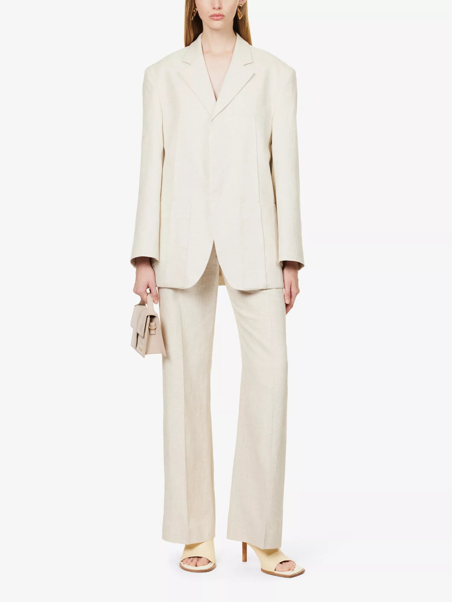 JACQUEMUS La Veste d'Homme Notch-Lapel Linen-Blend Beige Blazer - House Of Huntington
