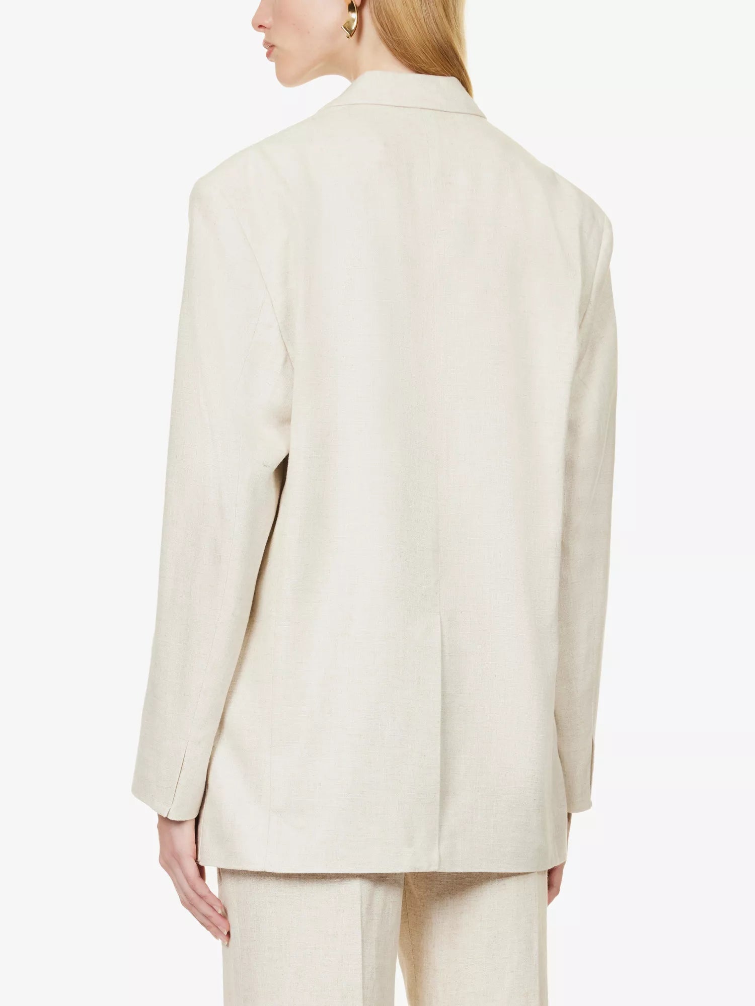 JACQUEMUS La Veste d'Homme Notch-Lapel Linen-Blend Beige Blazer - House Of Huntington