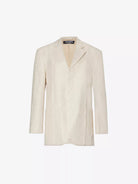 JACQUEMUS La Veste d'Homme Notch-Lapel Linen-Blend Beige Blazer - House Of Huntington