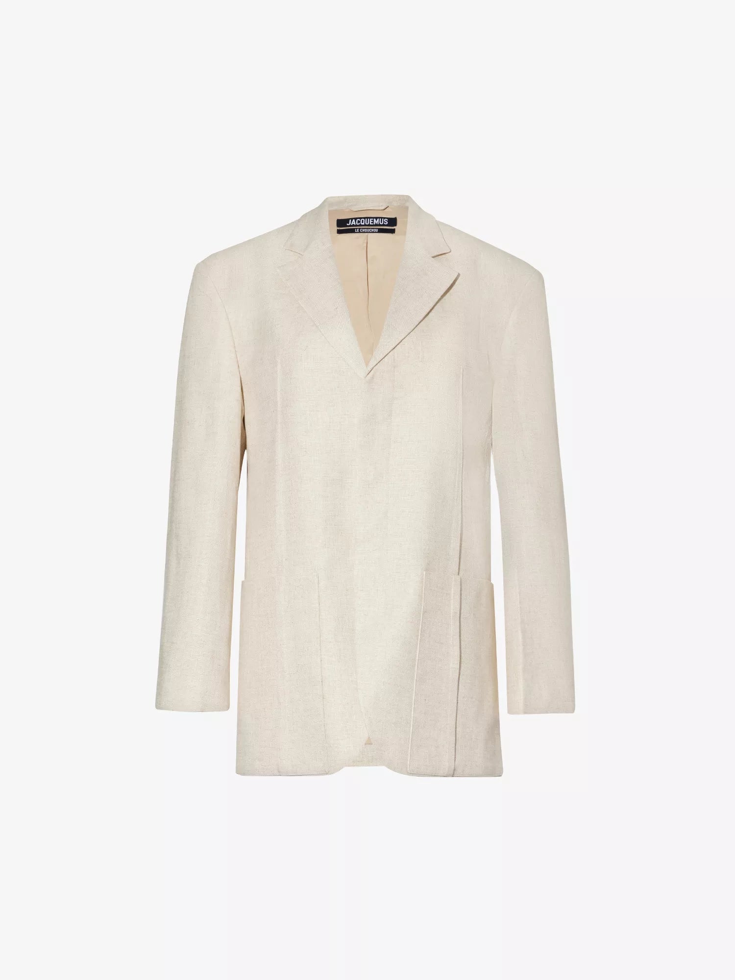JACQUEMUS La Veste d'Homme Notch-Lapel Linen-Blend Beige Blazer - House Of Huntington