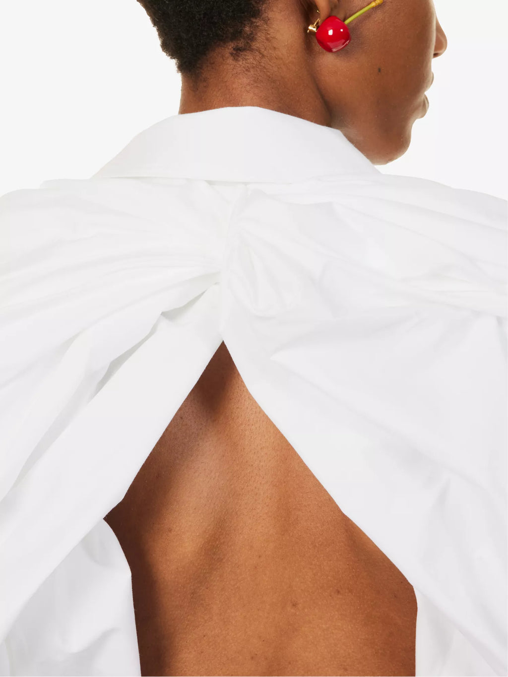 JACQUEMUS La Chemise Pavane Puffed Sleeve Woven Cropped Shirt - House Of Huntington