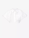 JACQUEMUS La Chemise Pavane Puffed Sleeve Woven Cropped Shirt - House Of Huntington