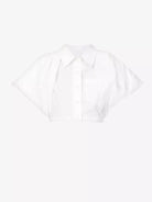 JACQUEMUS La Chemise Pavane Puffed Sleeve Woven Cropped Shirt - House Of Huntington