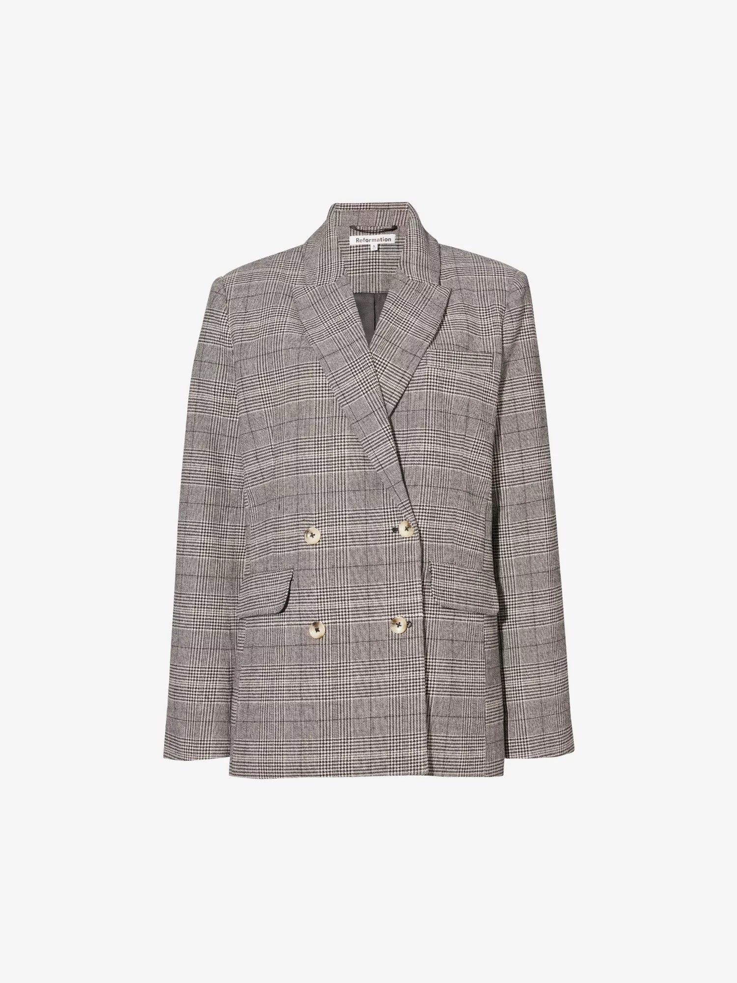 REFORMATIONウィンストンチェックダブルブレストブレザー REFORMATIONウィンストンチェックダブルブレストブレザー
