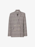 REFORMATION Winston Check格子双排扣西装外套