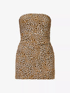 NORMA KAMALI Leopard Print Strapless Bandeau Pickleball Mini Dress - House Of Huntington