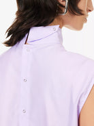 COPERNI Lilac Sleeveless High Neck Button Back Shirt - House Of Huntington