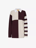 GUEST IN RESIDENCE Pure Cashmere Contrast-Panel Relaxed-fit Knitted Collared Sweater Top - House Of Huntington