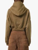 Entire Studios Military Green Double Hood Uniform Cropped Hoodie