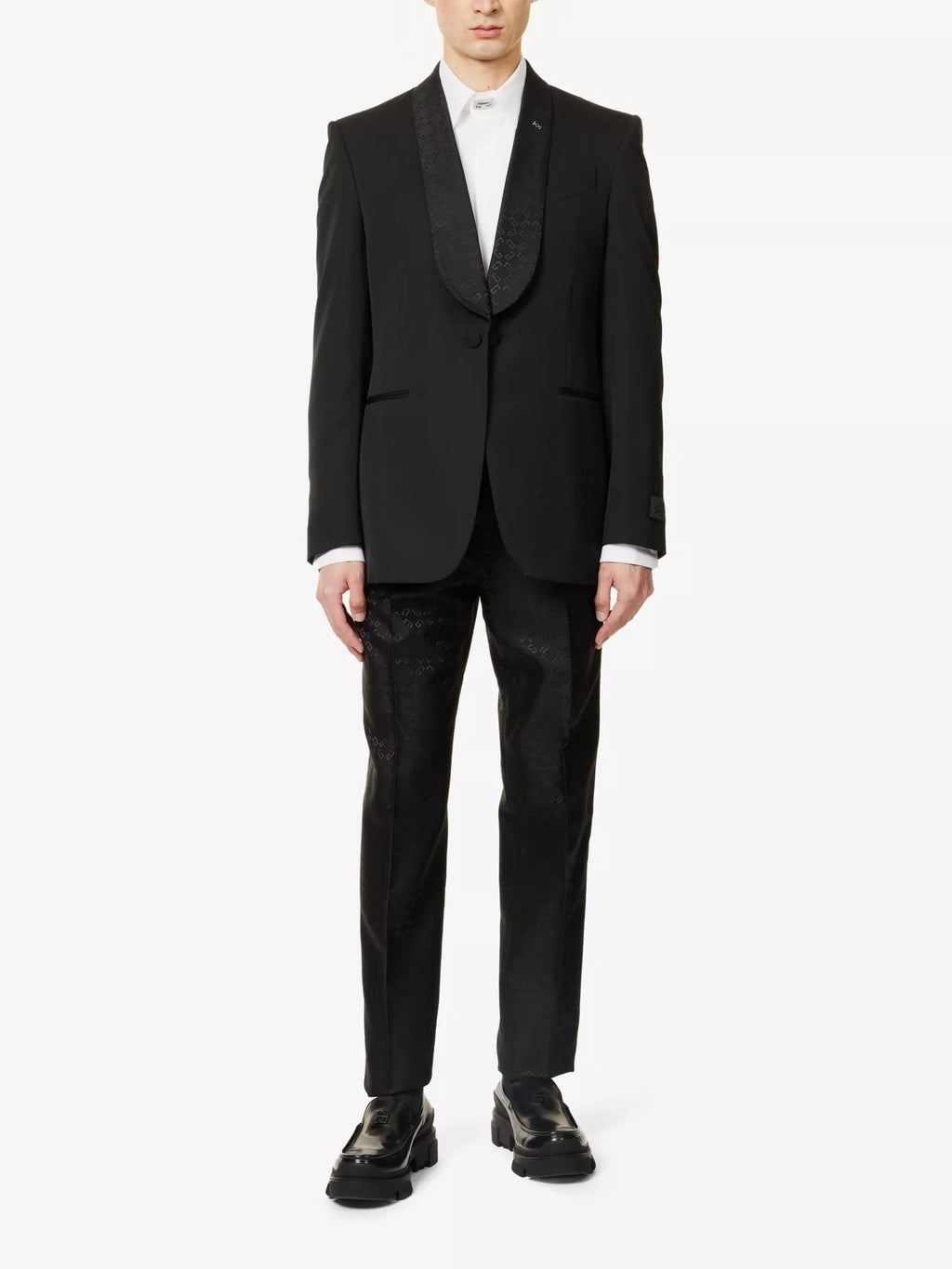 Givenchy 4G-Logo Straight-Leg Wool and Silk-Blend Trousers