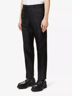 Givenchy 4G-Logo Straight-Leg Wool and Silk-Blend Trousers