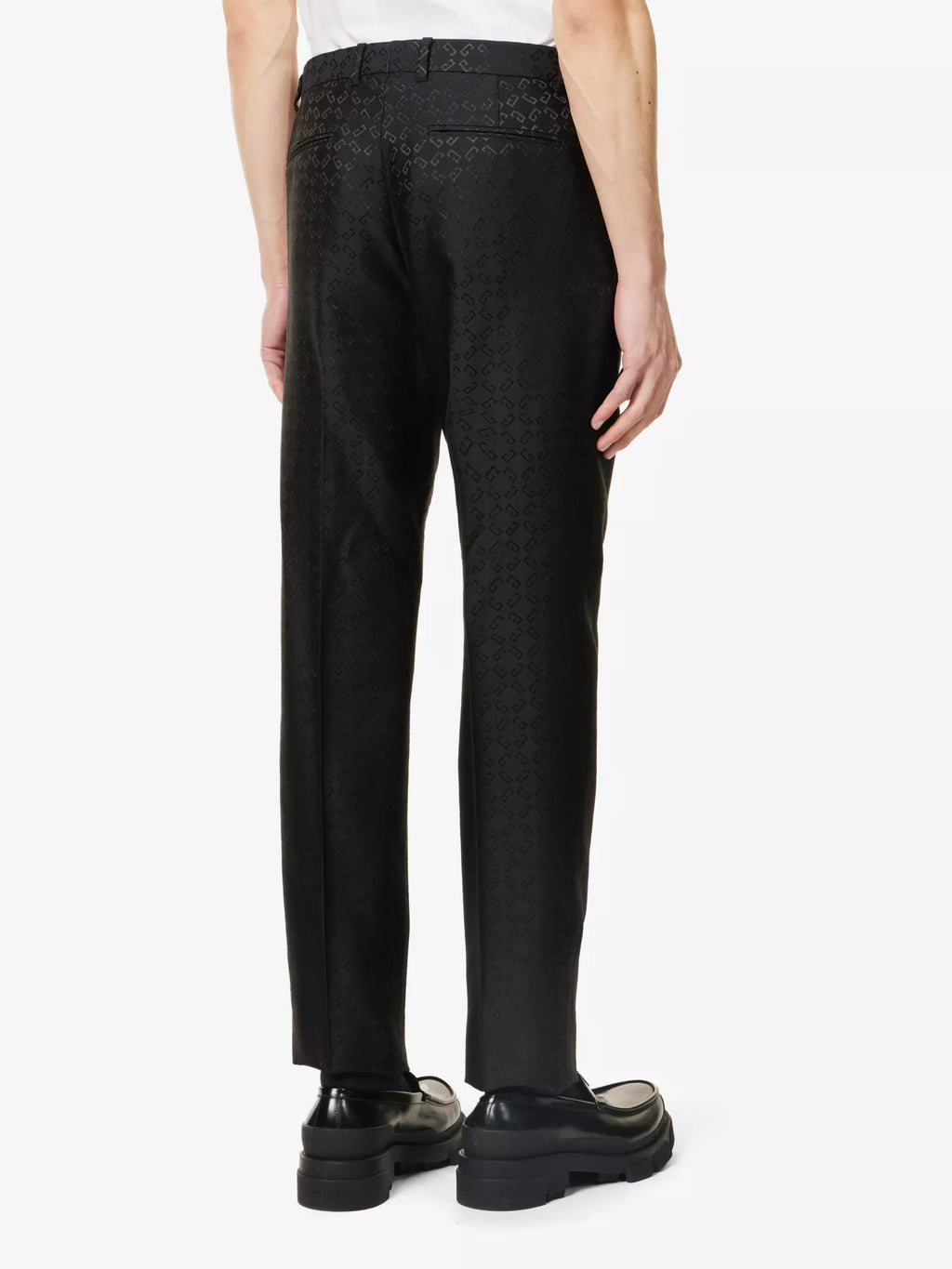 Givenchy 4G-Logo Straight-Leg Wool and Silk-Blend Trousers