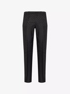 Givenchy 4G-Logo Straight-Leg Wool and Silk-Blend Trousers