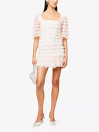 Needle & Thread Rose Ditsy Frilled Woven Mini Dress
