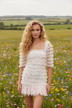 Needle & Thread Rose Ditsy Frilled Woven Mini Dress