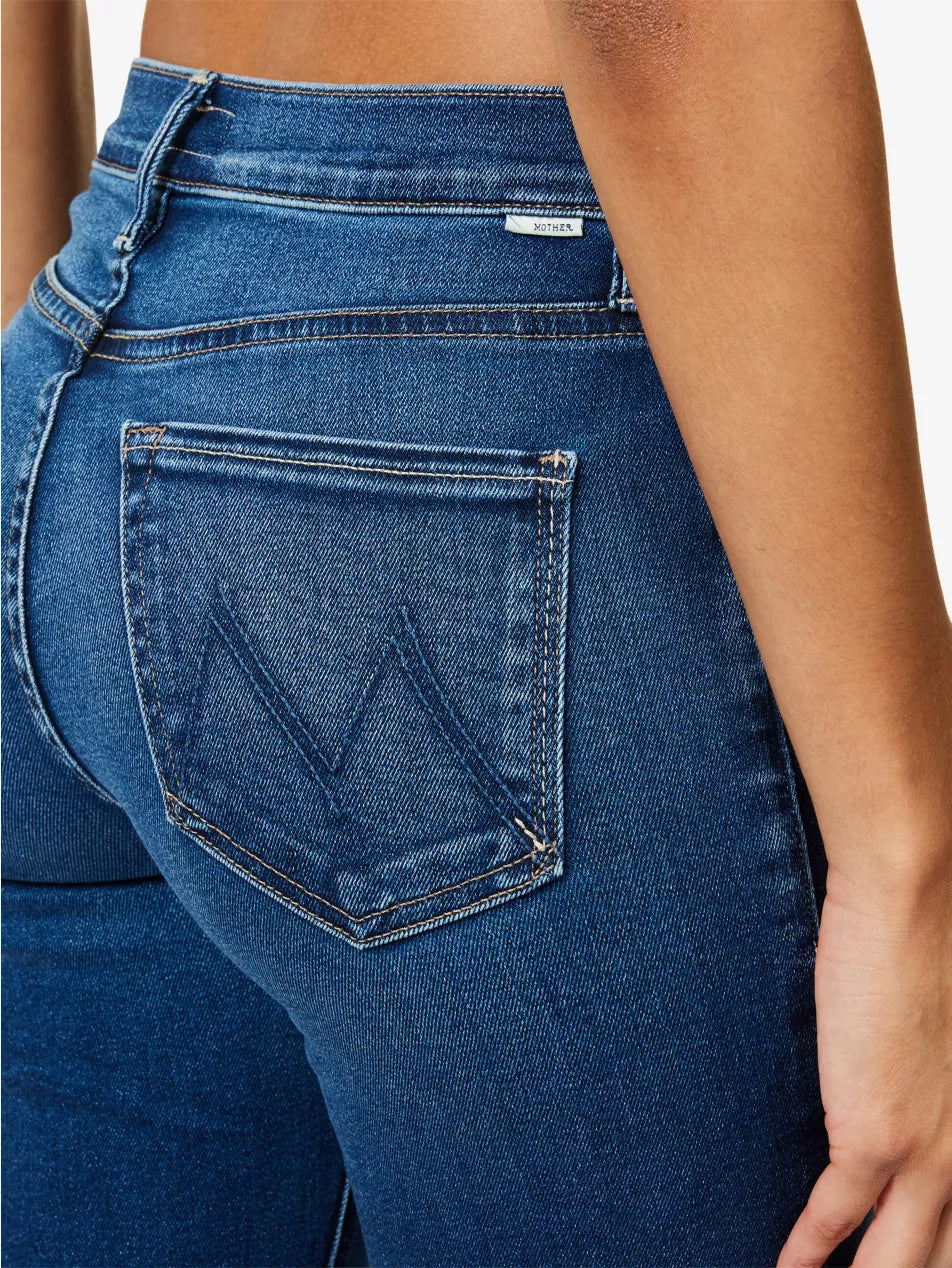 Mother The Doozy Fray Flared-Leg Denim Jeans