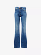 Mother The Doozy Fray Flared-Leg Denim Jeans