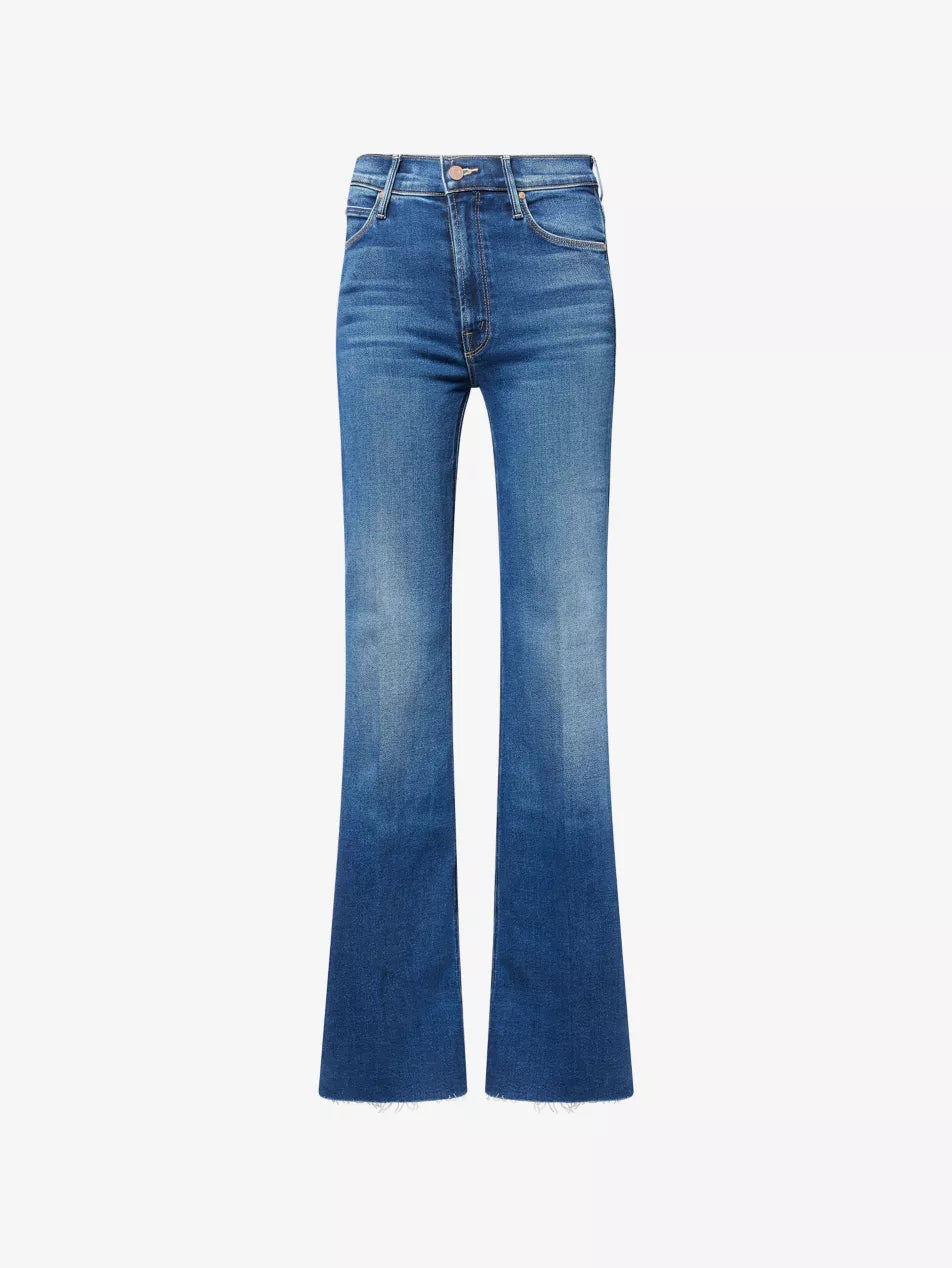 Mother The Doozy Fray Flared-Leg Denim Jeans