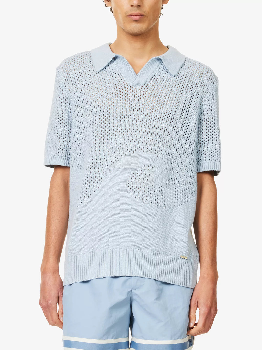 Che Ondas Short-Sleeves Cotton-Knit Polo Shirt