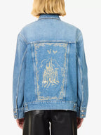 PAIGE x Disney Cinderella Story Book Cover Embroidered Wren Denim Jacket
