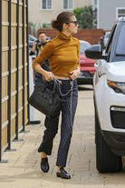 MIAOU Tommy Pinstripe Navy Chain Detail Grunge Pants Trousers - House Of Huntington