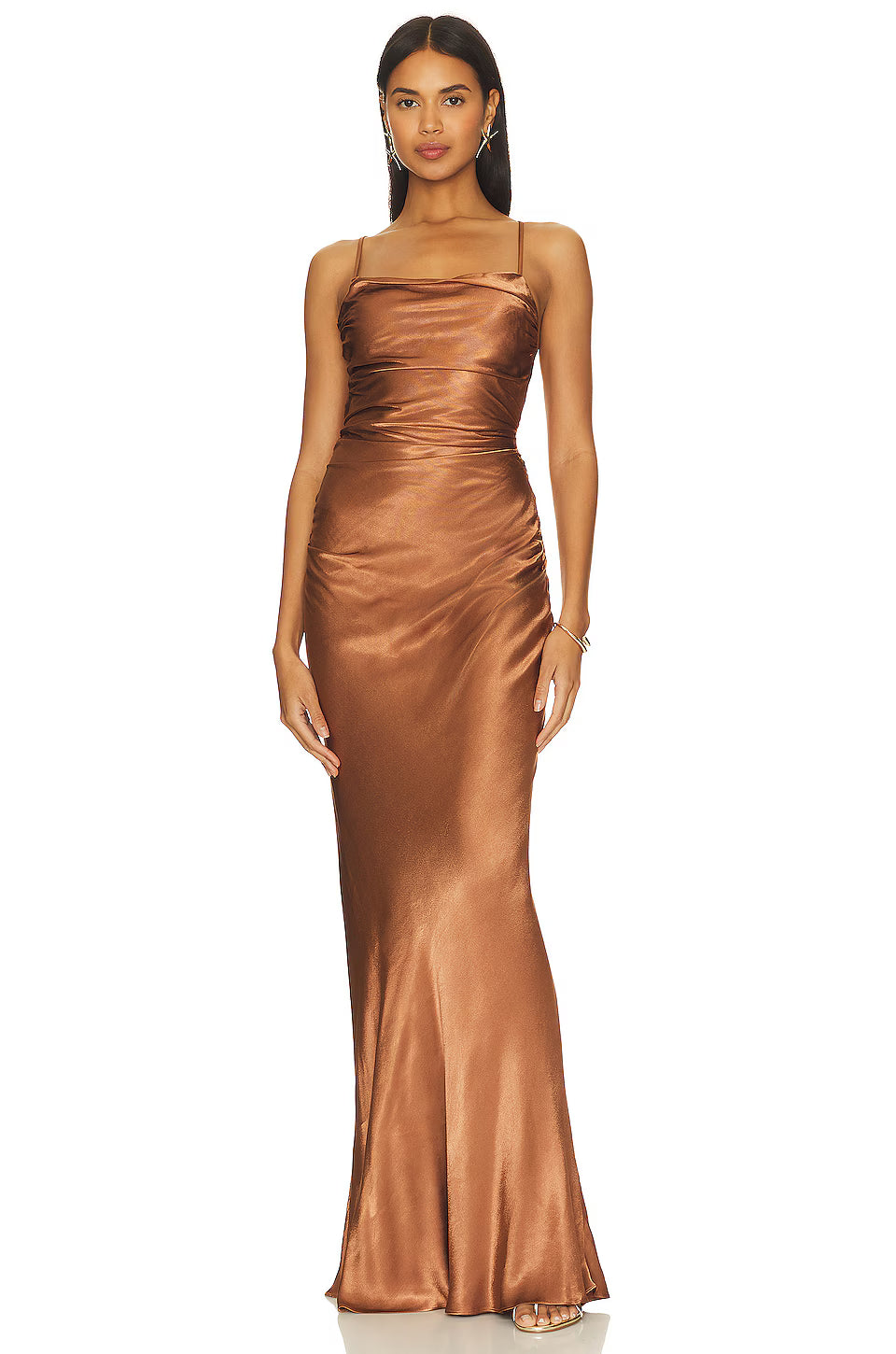 Robe fourreau dos nu froncé La Lune Shona Joy