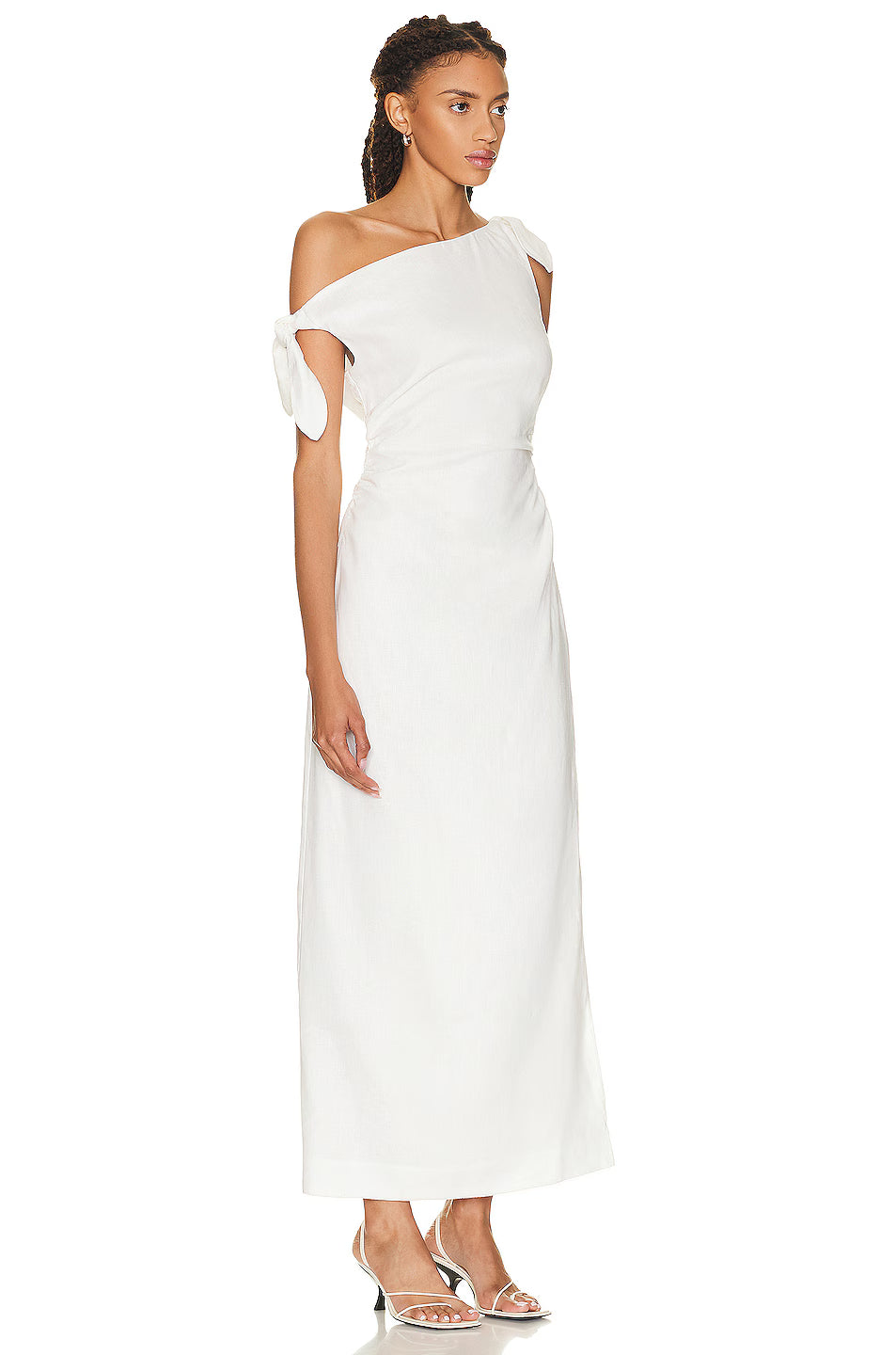 SIR. Bettina Off Shoulder Tie Midi Dress