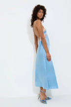 SLEEPING WITH JACQUES Francine Silk Lace Detail Slip Dress - House Of Huntington