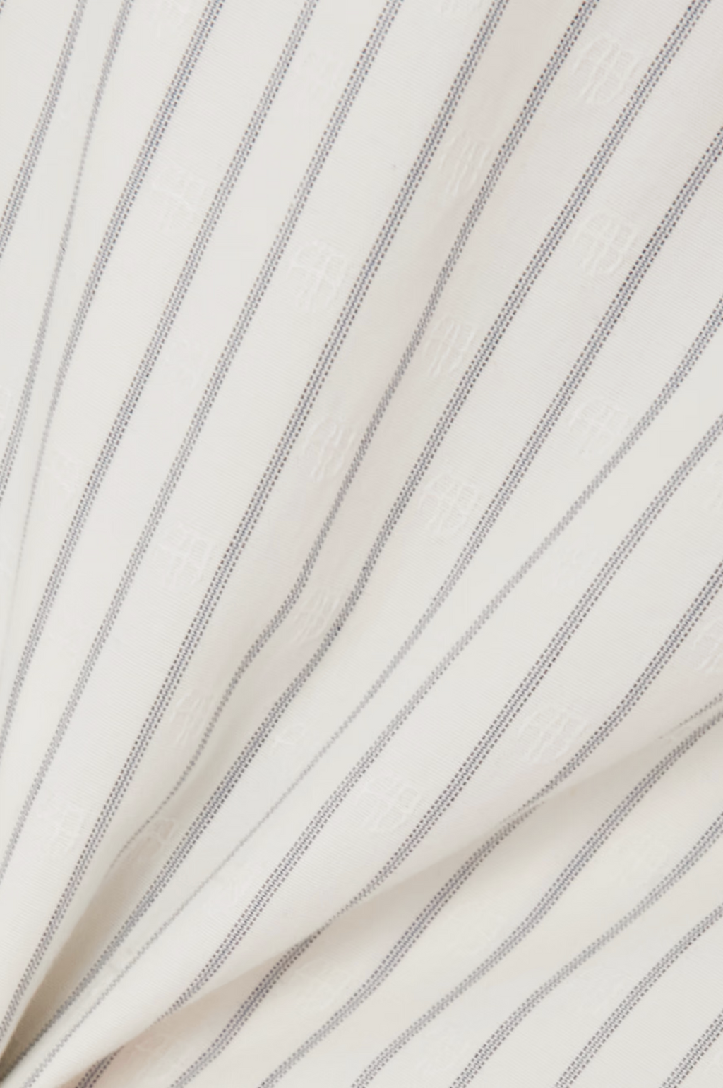 ANINE BING Logo Monogram Cotton Poplin Stripe Braxton Shirt - House Of Huntington