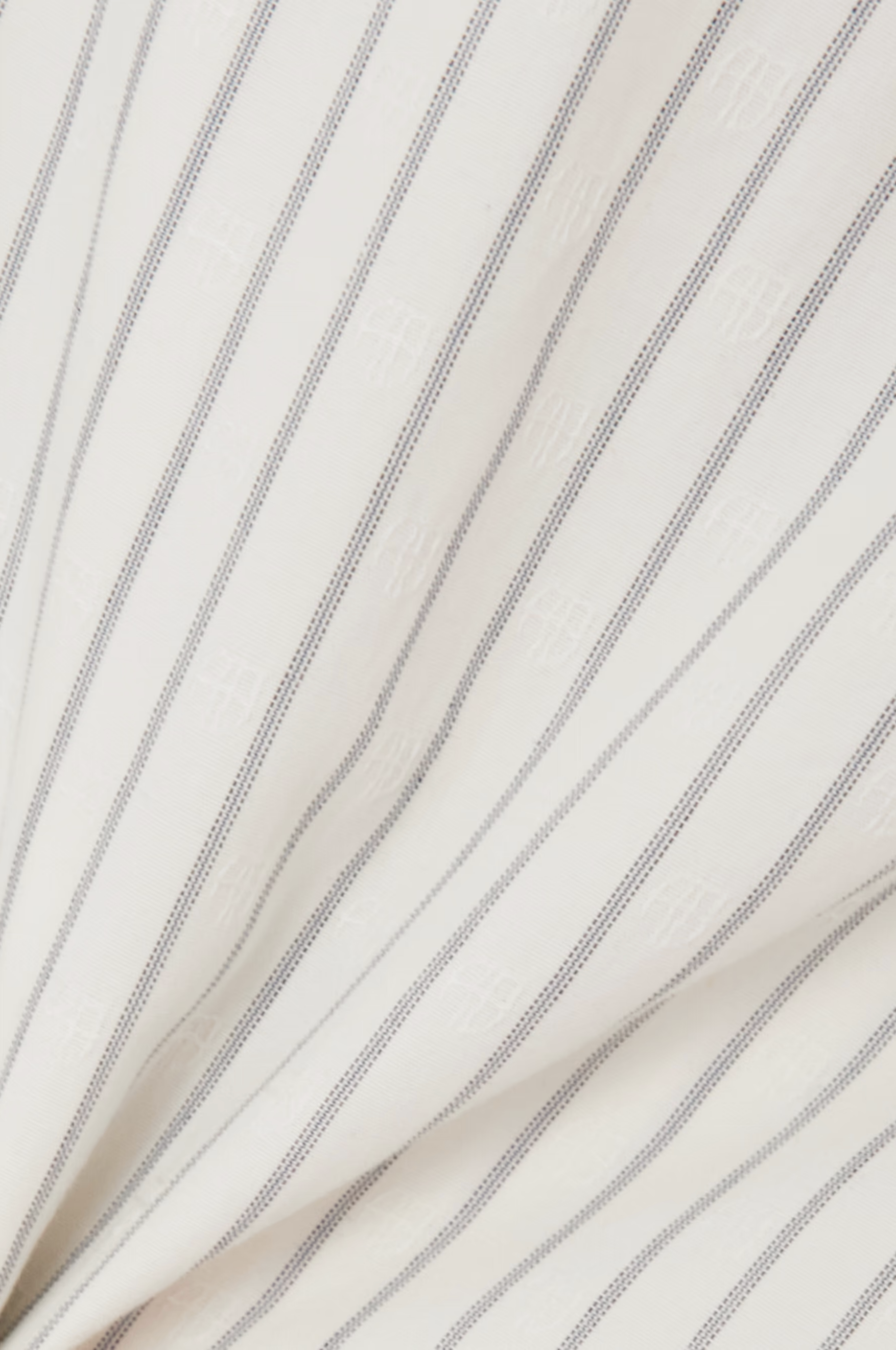 ANINE BING Logo Monogram Cotton Poplin Stripe Braxton Shirt - House Of Huntington