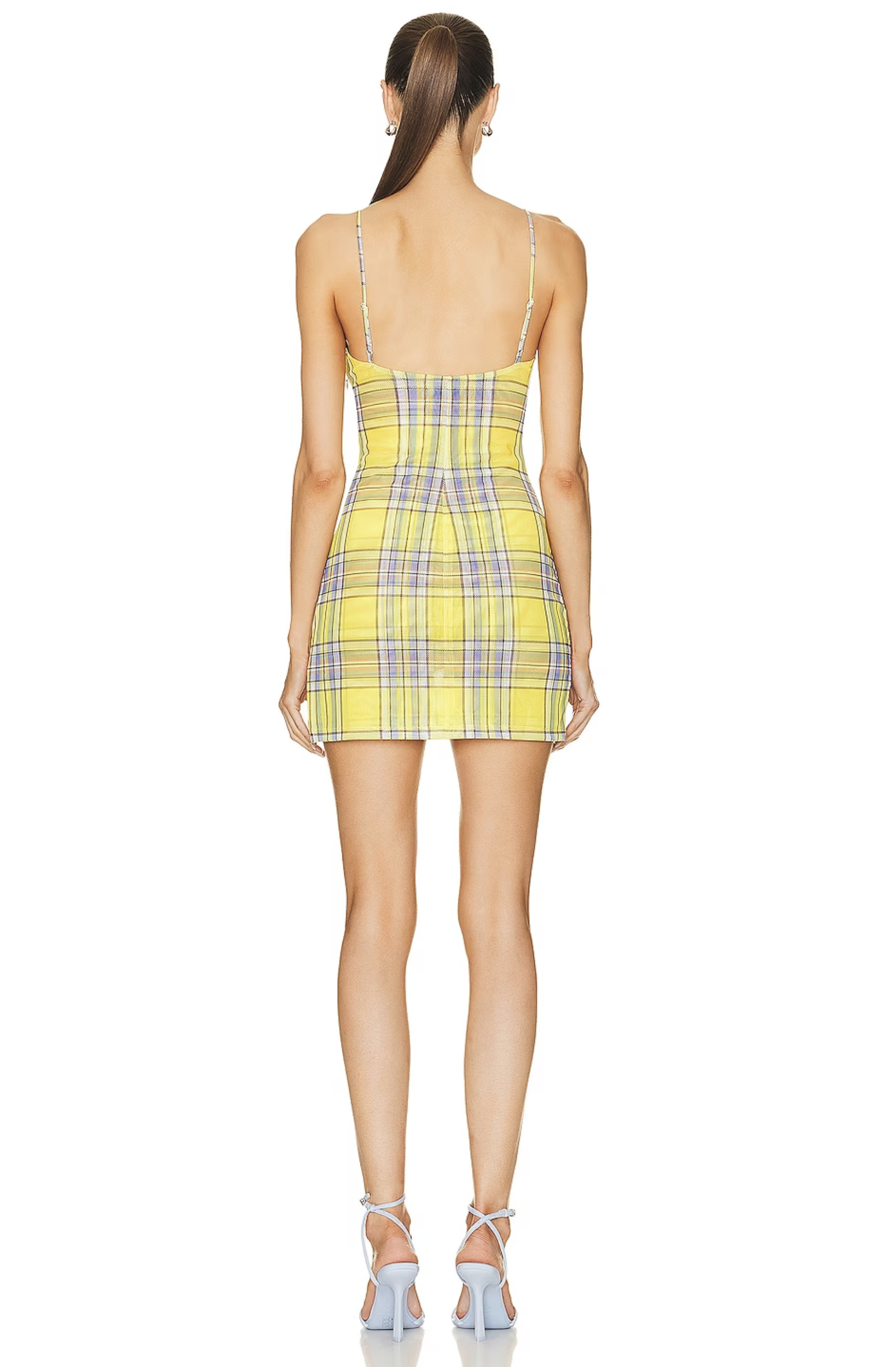 MIAOU Anya Yellow Check Plaid Dion Mini Dress - House Of Huntington