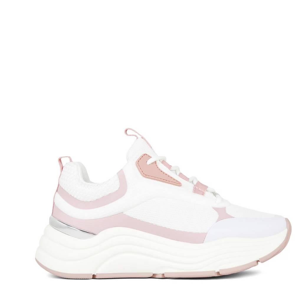 Mallet Cyrus White Mauve Womens Sneakers Trainers - House Of Huntington