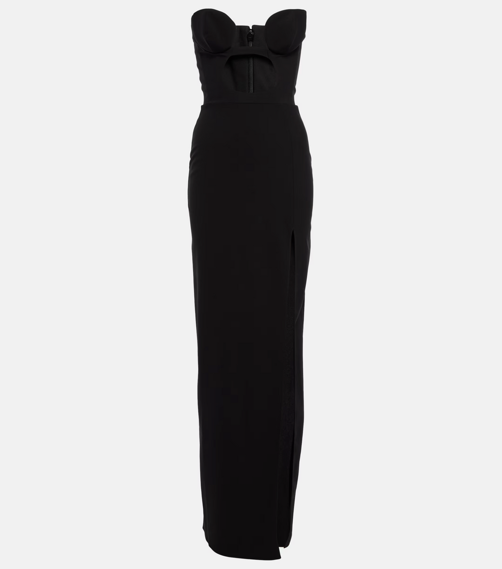 Nensi Dojaka Black Cut Out Maxi Dress - House Of Huntington