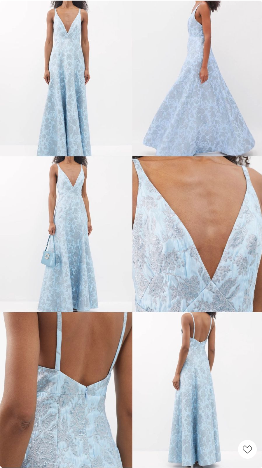 The Vampire's Wife Blue Glinda Floral Brocade - House Of Huntington