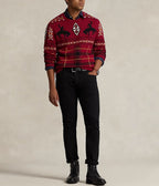 Ralph Lauren Polo Wool Blend Chunky Knit Western Fair Isle Sweater