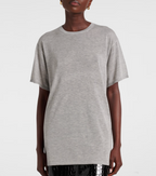 Toteme Grey Knit Relaxed Melange Top T-Shirt