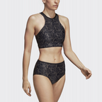 Stella McCartney Adidas Floral Print Zip-Up Tankini Bikini Top