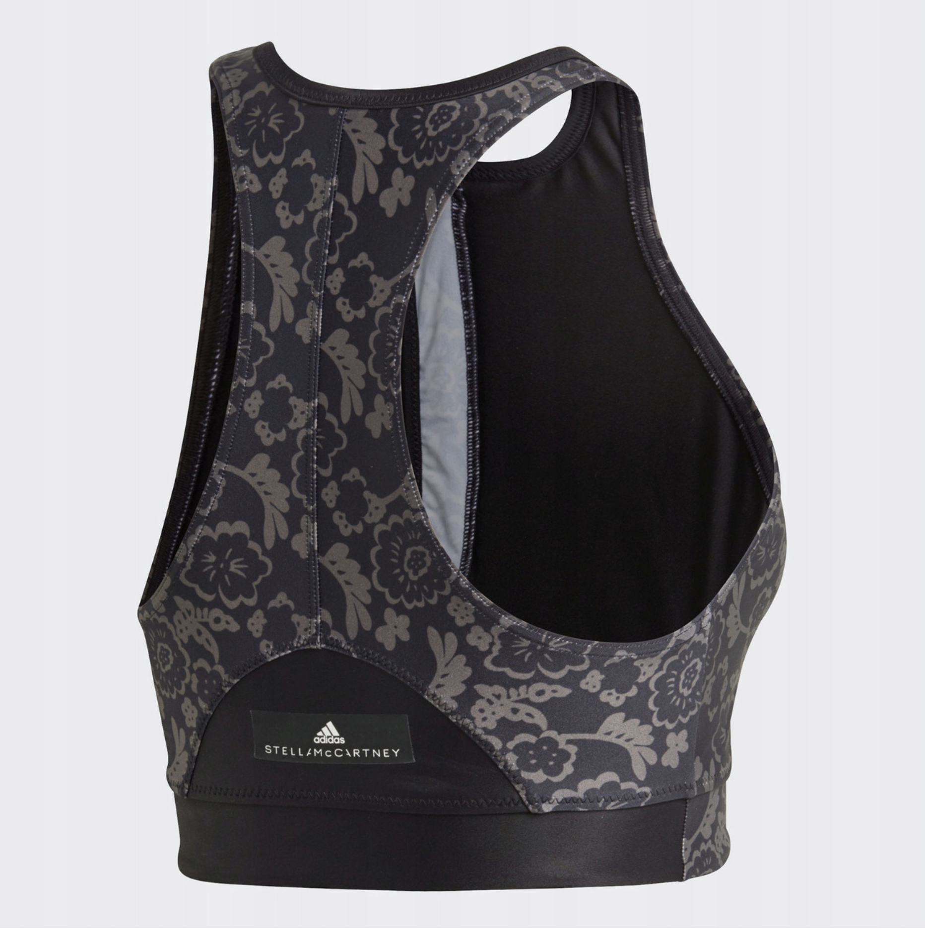 Stella McCartney Adidas Floral Print Zip-Up Tankini Bikini Top