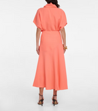ROKSANDA Coral Adelaide Wool Crêpe Midi Skirt - House Of Huntington