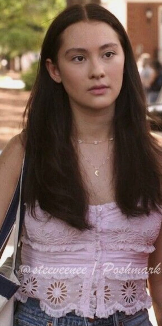 Isabel Marant Pink Delphine Floral Broderie Anglaise Lace Top