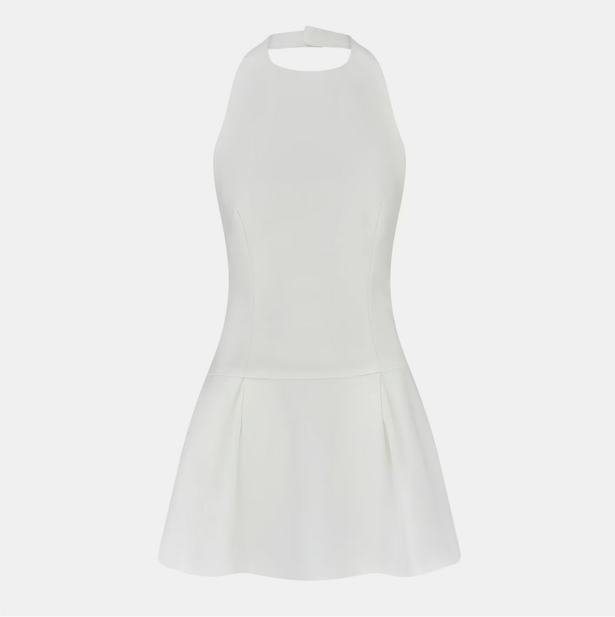 Drop Hem Halterneck Mini Dress