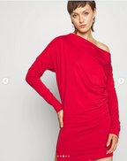 Robe tunique rouge drapée Vivienne Westwood