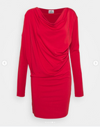 Robe tunique rouge drapée Vivienne Westwood
