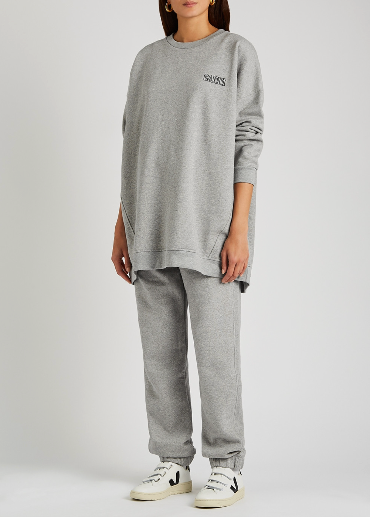 Ganni Logo Software Grey Sweatshirt