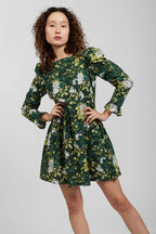 Batsheva x Laura Ashley Floral Square Neck Prairie Mini Dress