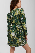 Batsheva x Laura Ashley Floral Square Neck Prairie Mini Dress