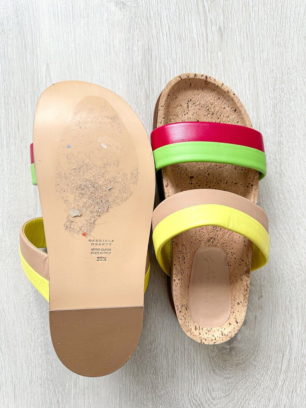 GABRIELA HEARST Striker Multicolour Stripe Strap Summer Sandals